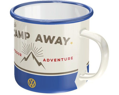 Emaille mok VW Bulli Camp Away 0,36 l 8x8x8 cm