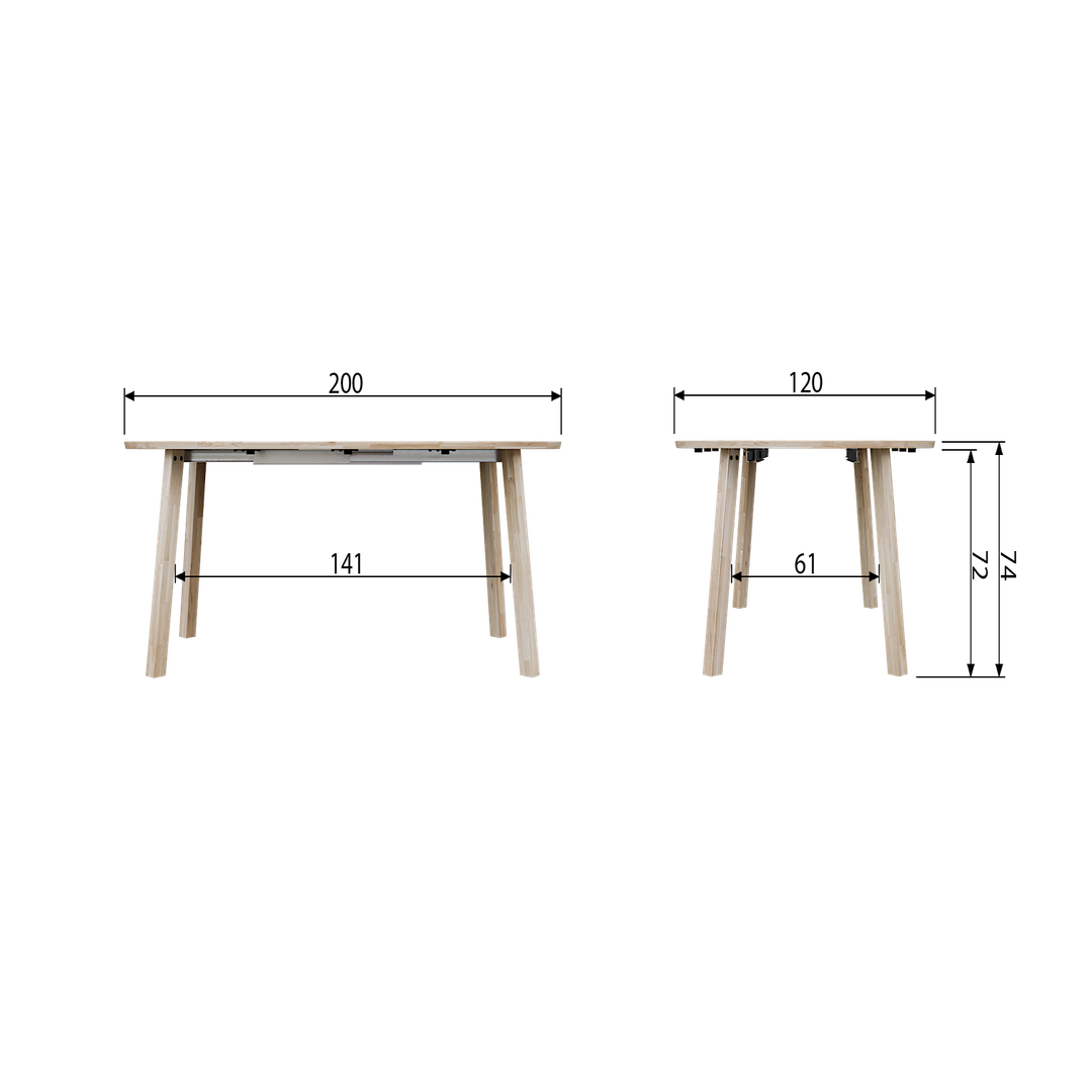WOOOD   Lange Jan Eettafel