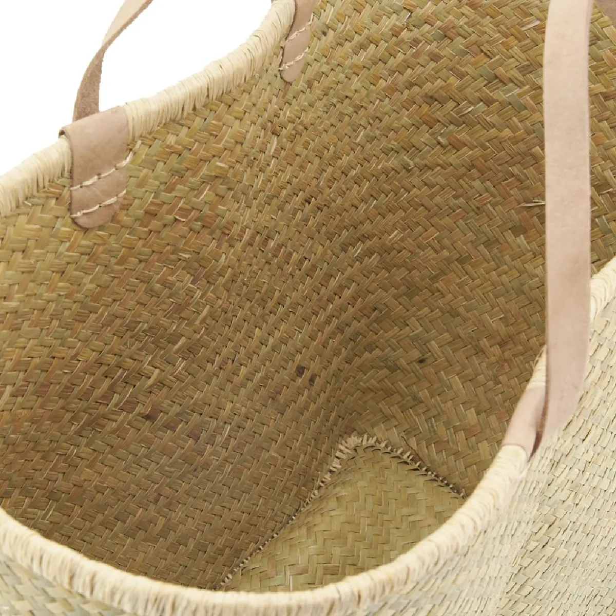 Aubry Gaspard Cabas Palmier Cuir