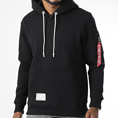 Sweat Capuche Recycled Label Hoody 108338 Noir