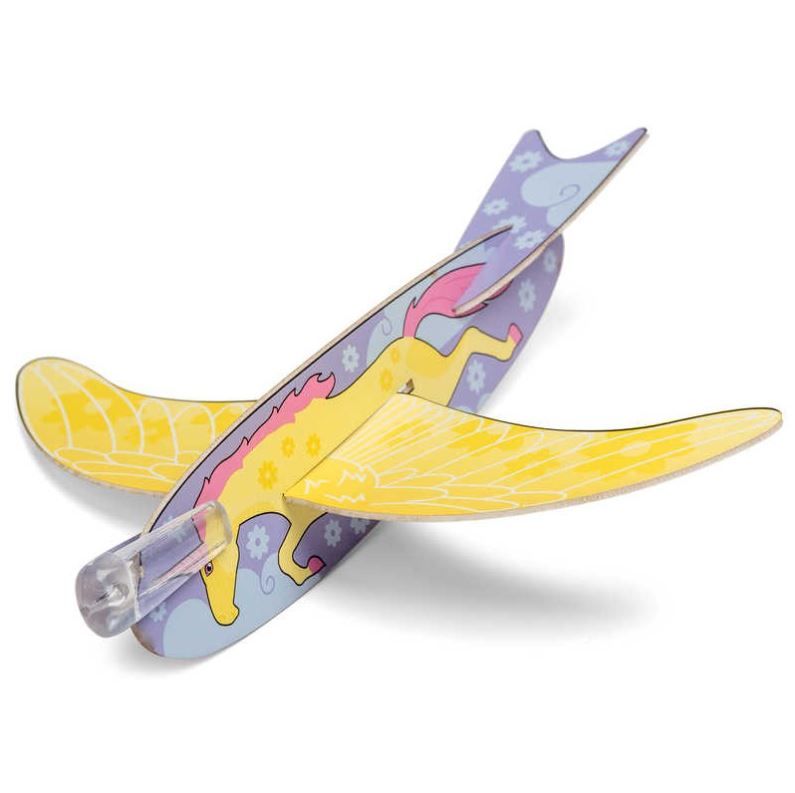 Avion à construire licorne Mercredi et Patati