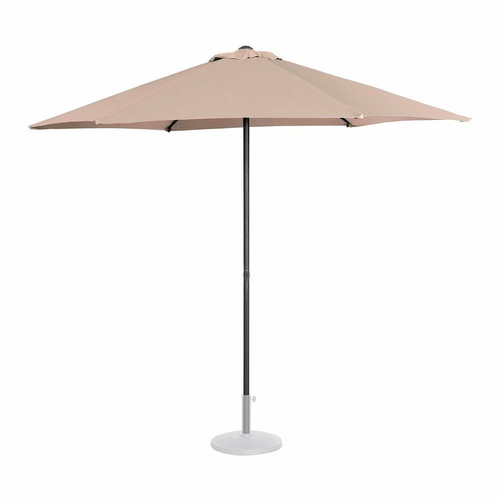 Grand parasol de jardin hexagonal diamètre 270 cm crème