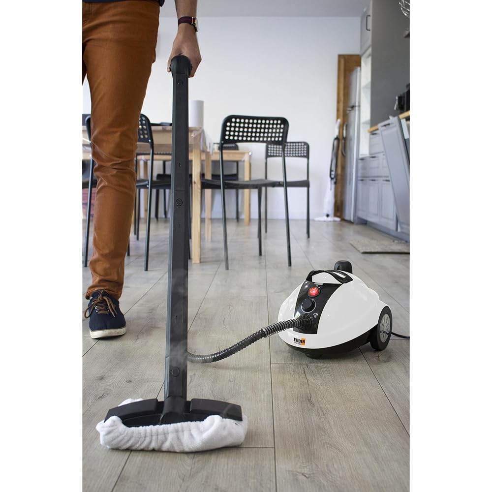 FEIDER Nettoyeur Vapeur 1300 W Chauffe Rapide en 5 Min, Pression 3,5 Bar, Réservoir 0,7 L, Accessoires Inclus, Flexible 2 m, Protection Surchauffe – FHNVT1300 : Cuisine et Maison