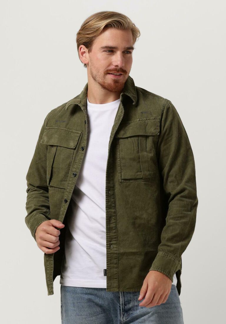 G-STAR RAW groene g-star raw overshirt submarine regular shirt