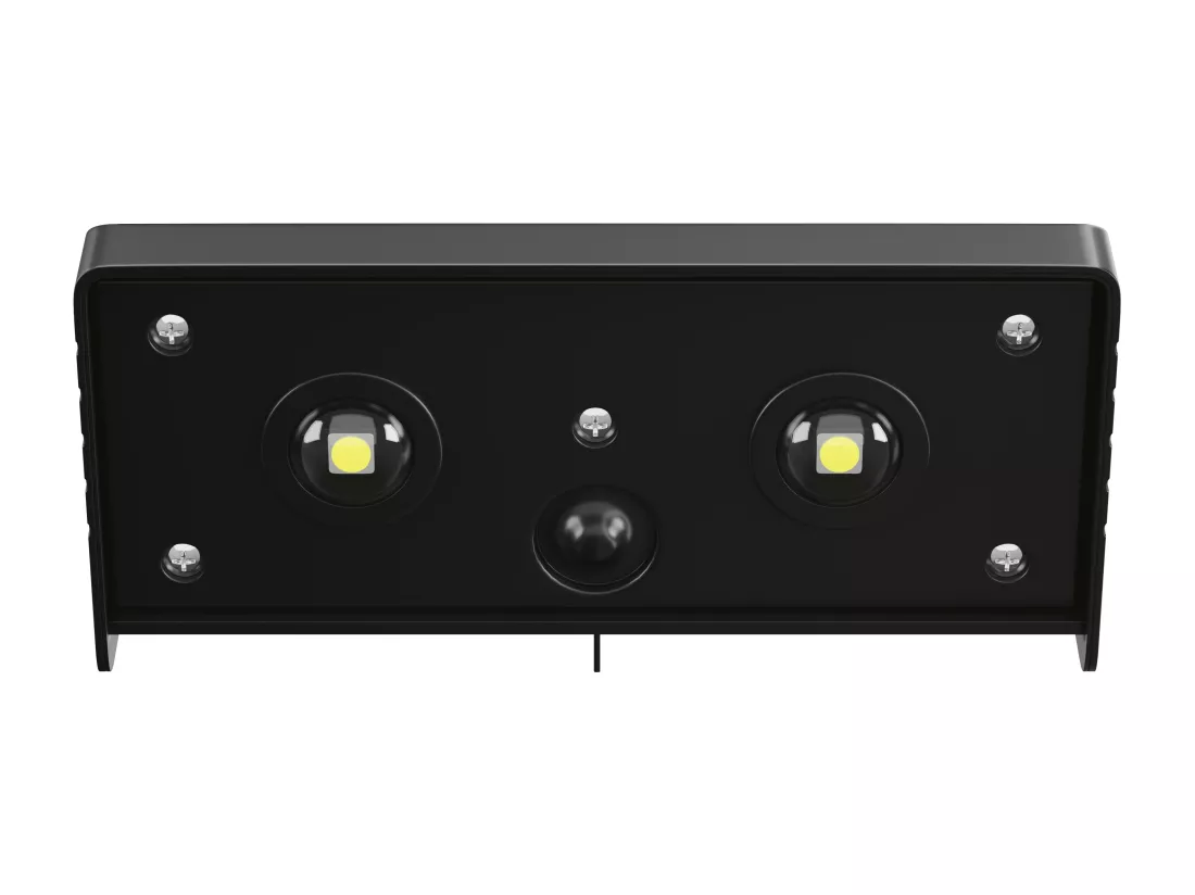 Lot de 2 appliques murales solaires - 30 lumens - Noir - SABORG