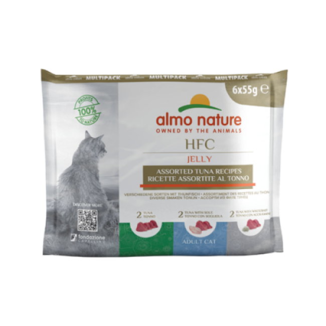Pâtée pour chat Almo Nature HFC Jelly - Lot de 6 sachets en gelée x 55 g