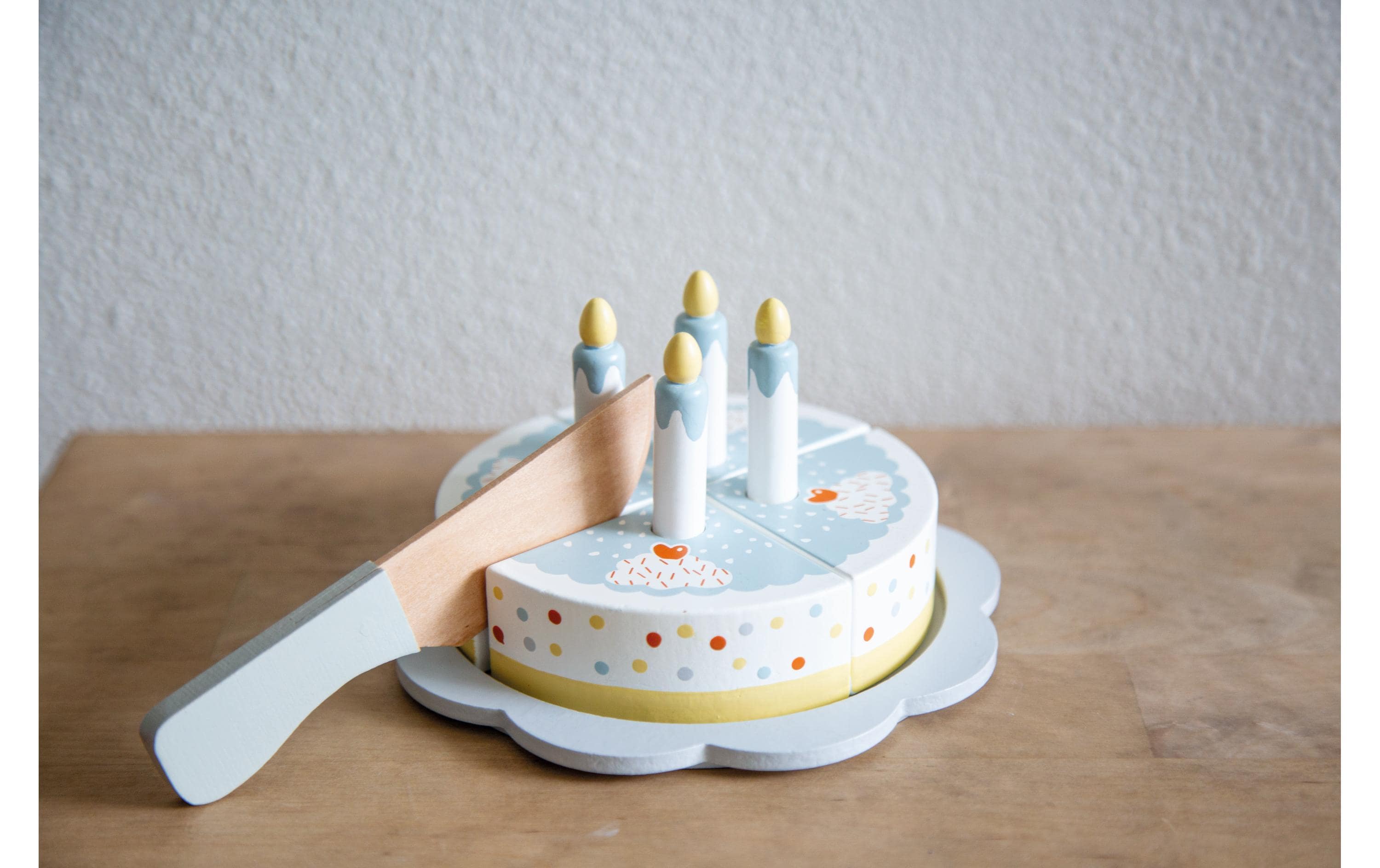Spiel-Lebensmittel KuchenPlayfood Torte aus Holz