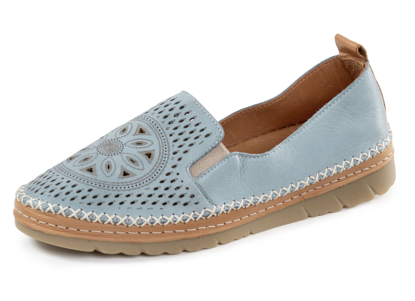 Gemini Slipper aus luftig perforiertem Nappaleder