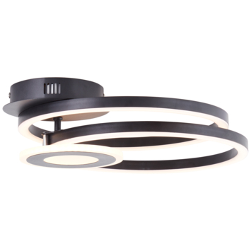 Brilliant plafondlamp Bray 24W 2900 lm zwart