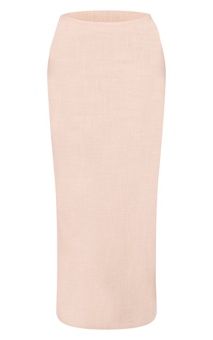 Gris Pierre Jupe Maxi En Tissu Texturé Façonné