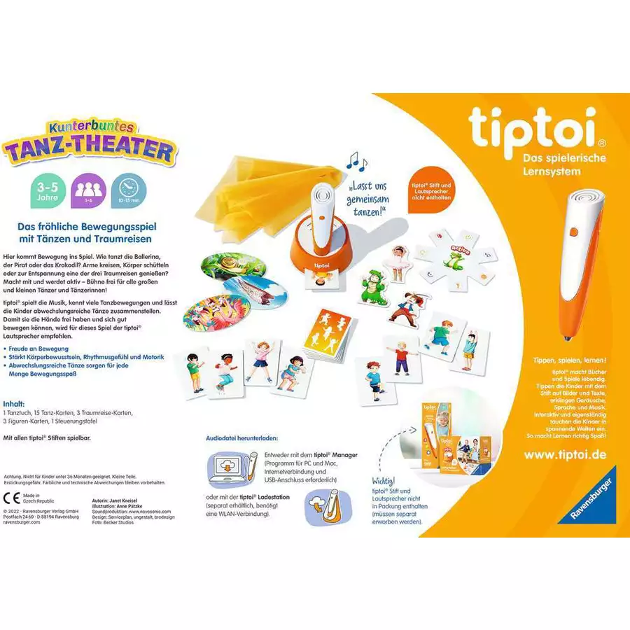 Ravensburger tiptoi® ACTIVE Kunterbuntes Tanz-Theater bunt