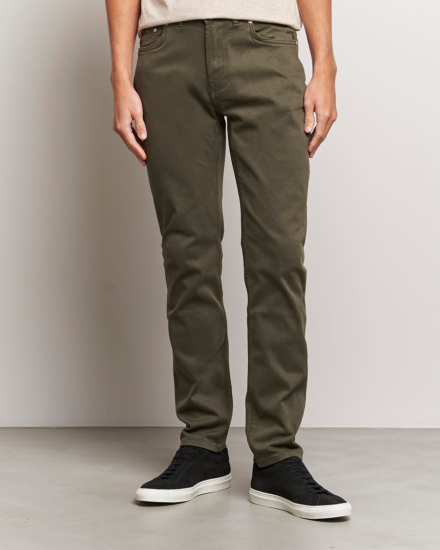 Morris James Brushed 5-Pocket Pant Olive