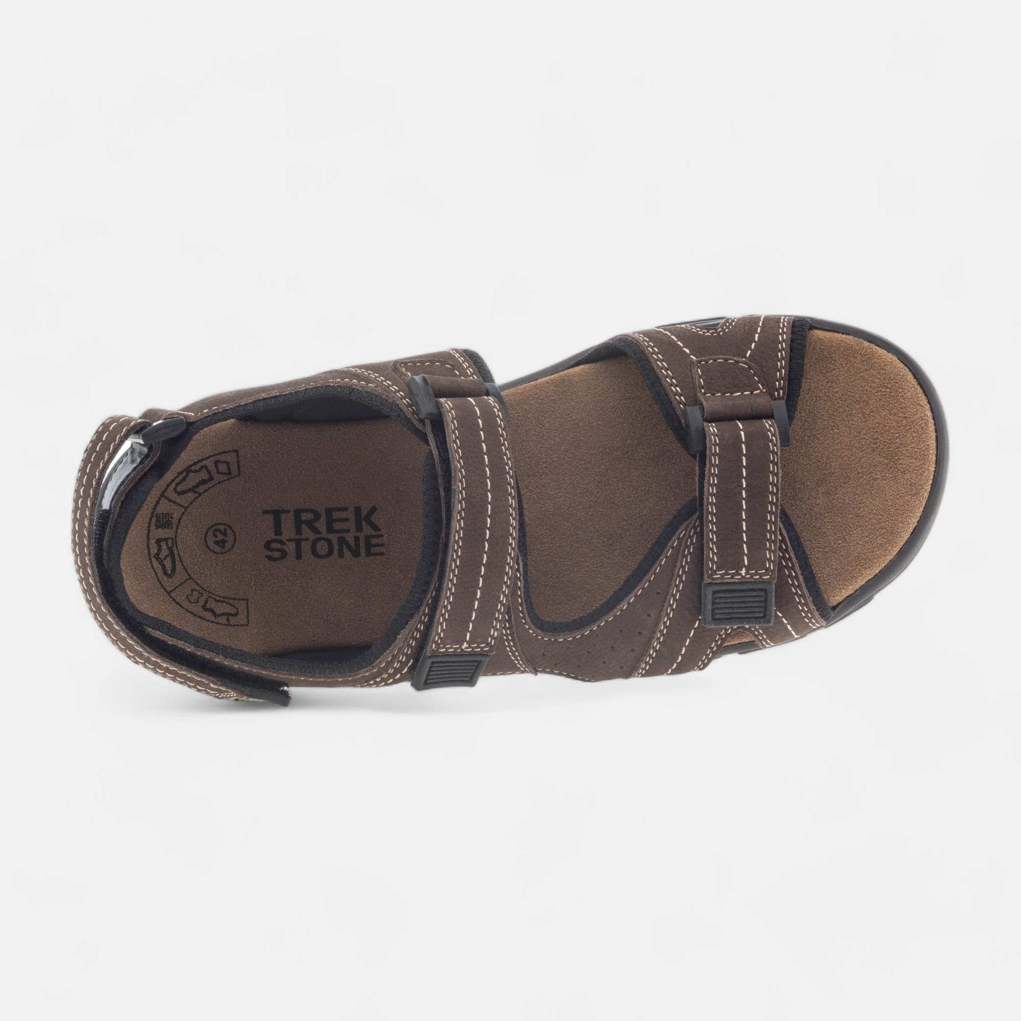 Sandales Homme en cuir marron