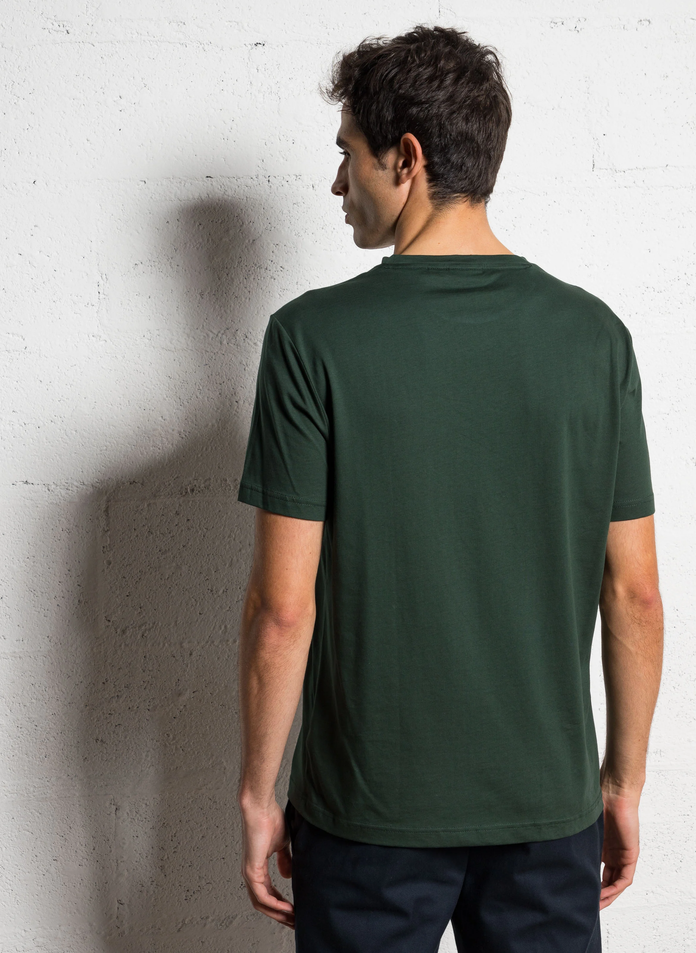 Tee-shirt col rond en coton bio | Vert