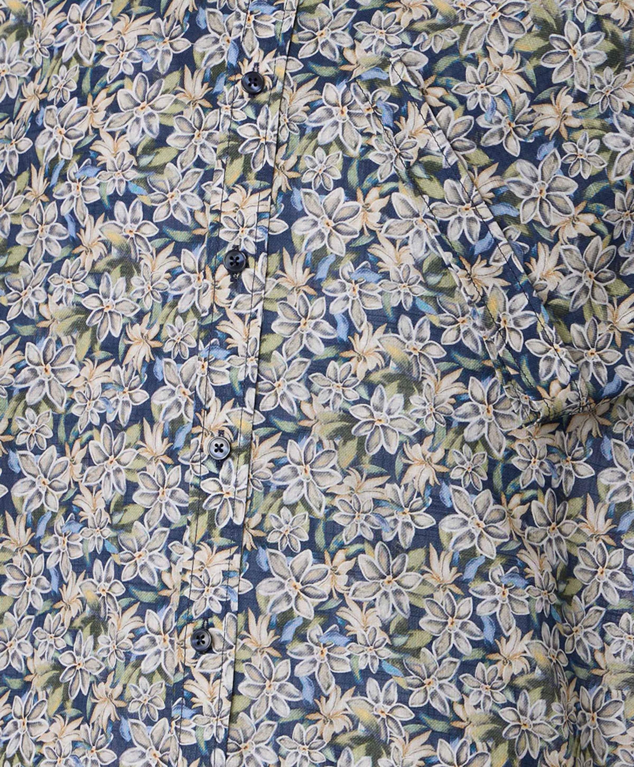 CASAMODA Heren overhemd korte mouw blauw