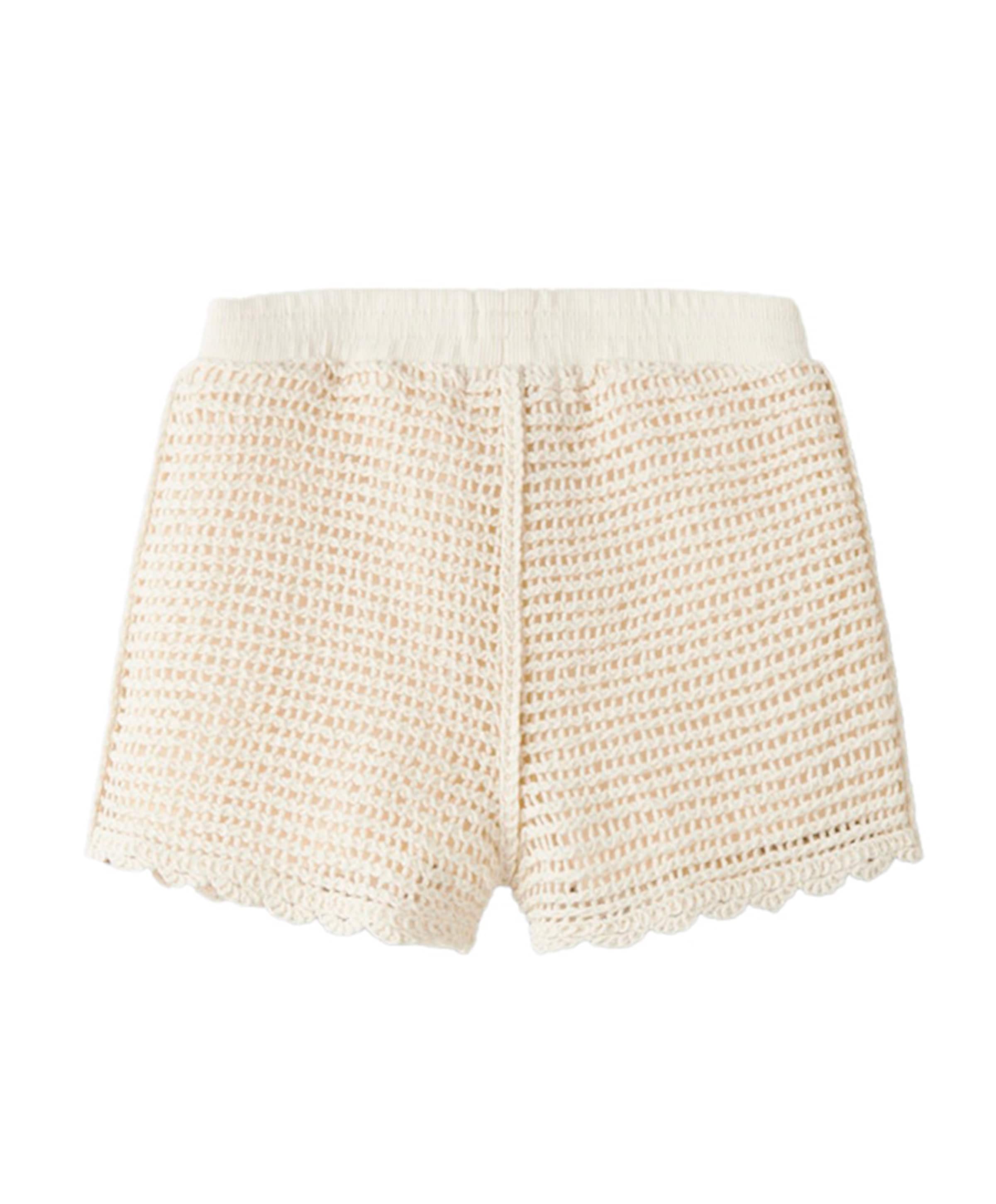 Lil' Atelier NMFFLORA KNIT LIL meisjes korte broek ecru