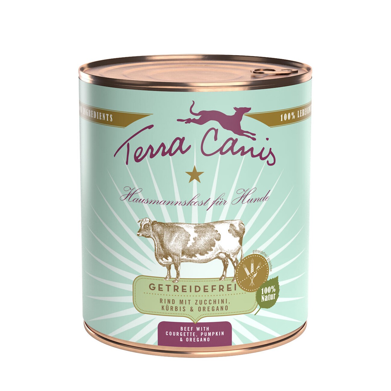 Terra Canis Getreidefrei Adult 6x800g Rind mit Zucchini, Kürbis und Oregano