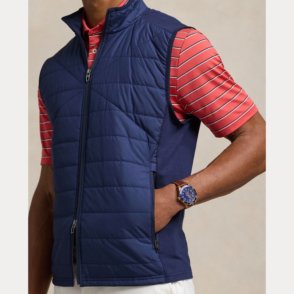 RLX Hybrid Full Zip Vest Navy