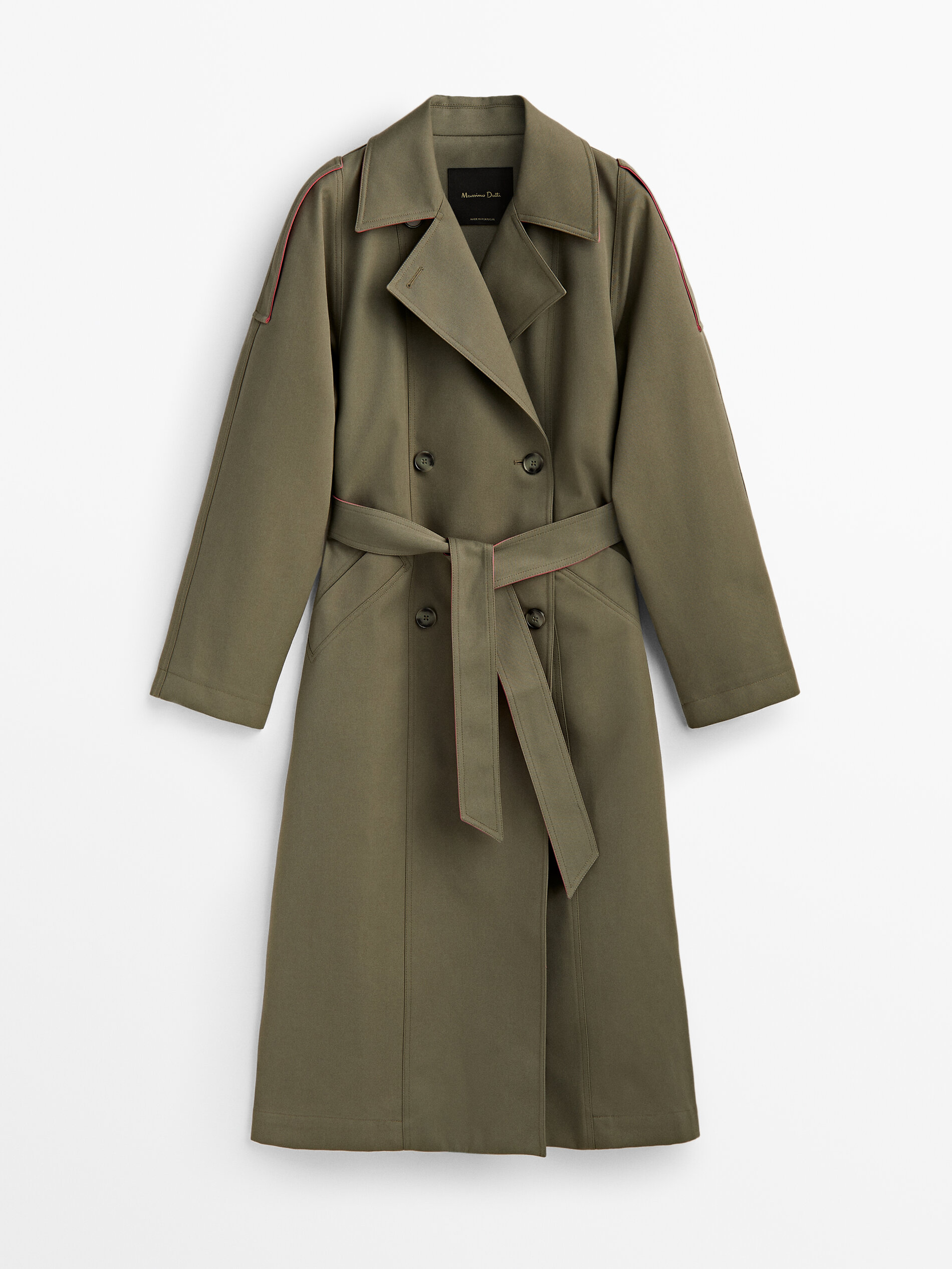 Trench coat em cores contrastantes - CAQUI