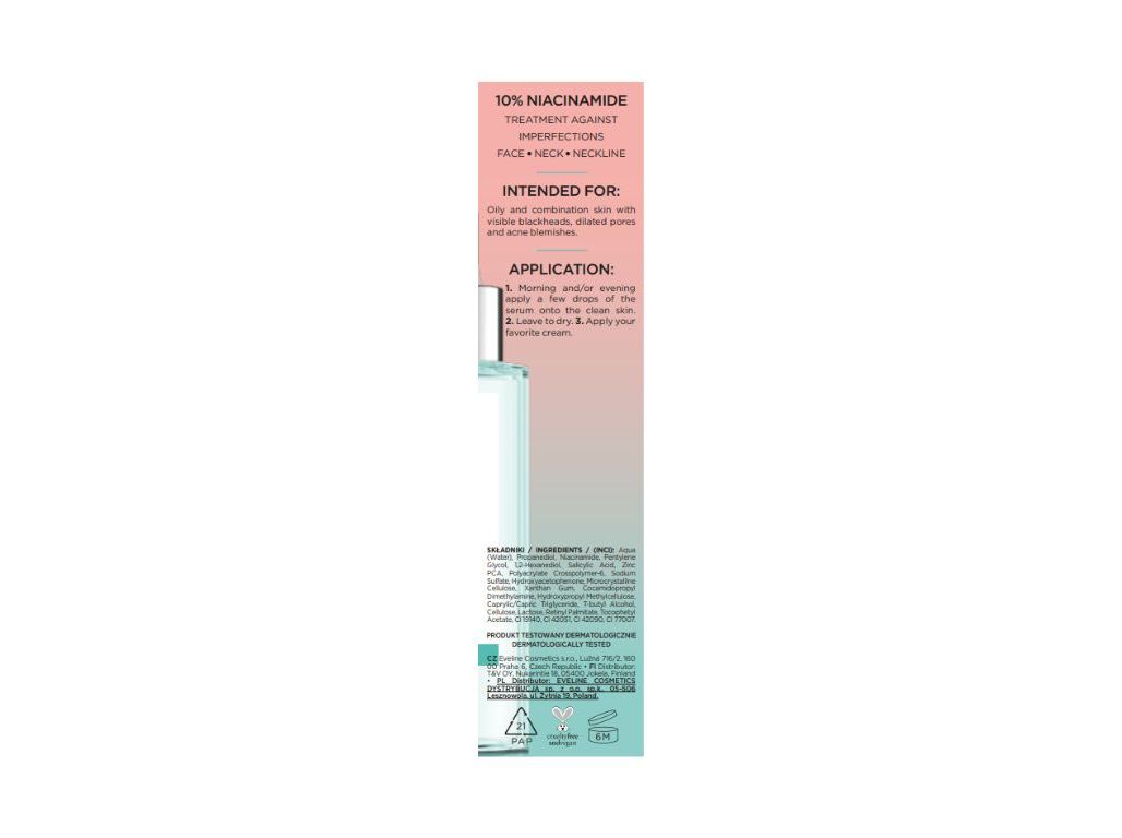 SÉRUM SHOT EVELINE 10% NIACINAMIDA 30ML