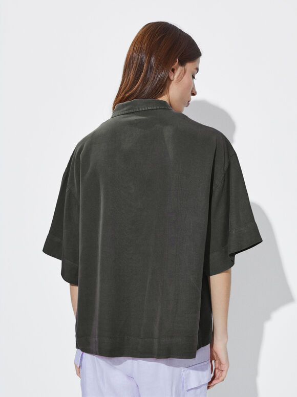 Camisa 100% Lyocell - Cáqui