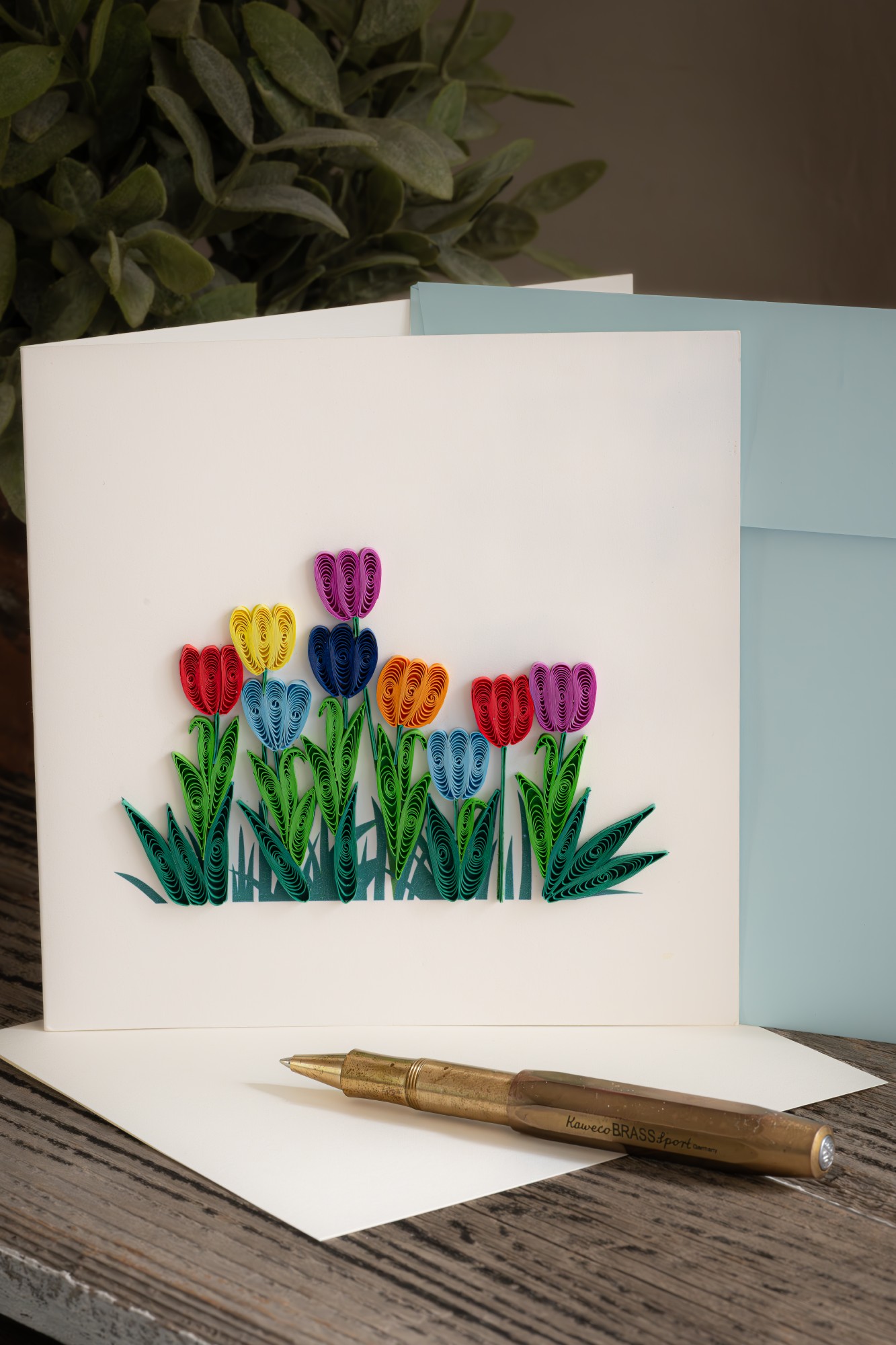 Grußkarte 'Tulpen', B 15 cm, H 15 cm günstig bestellen