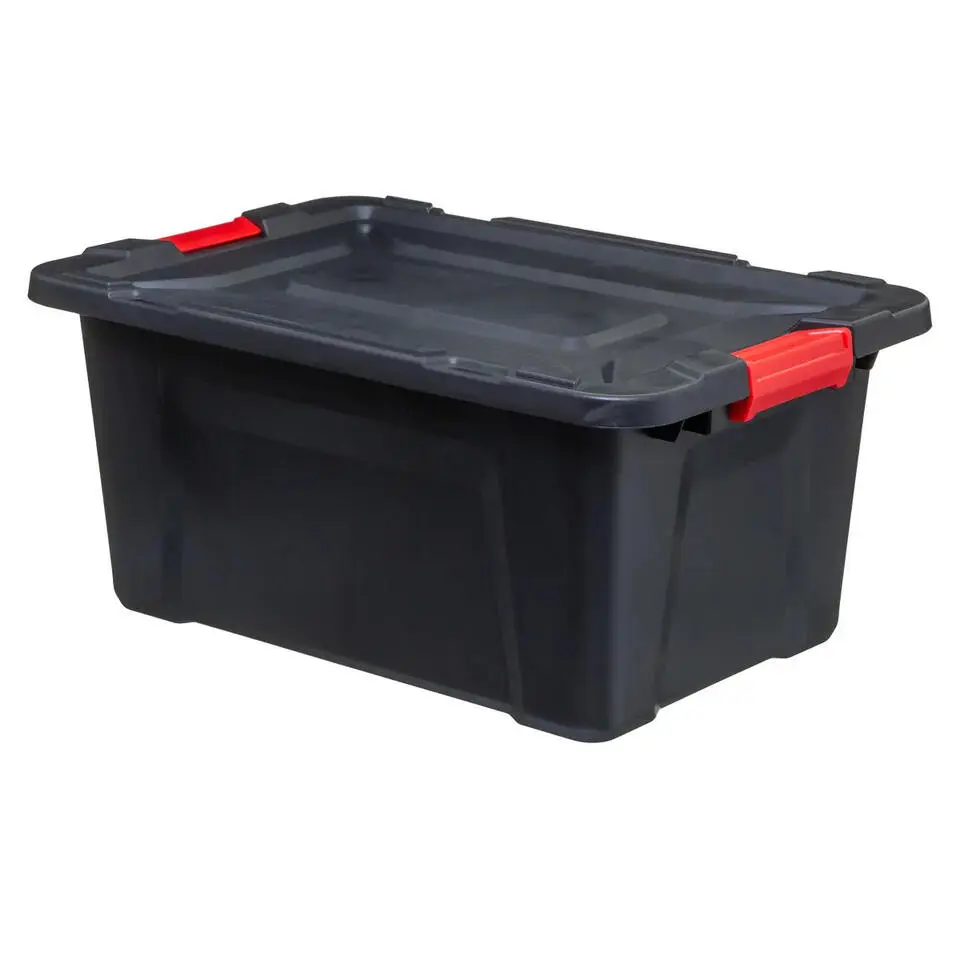 5Five opbergbox/opbergkrat - 100 Liter - zwart - kunststof
