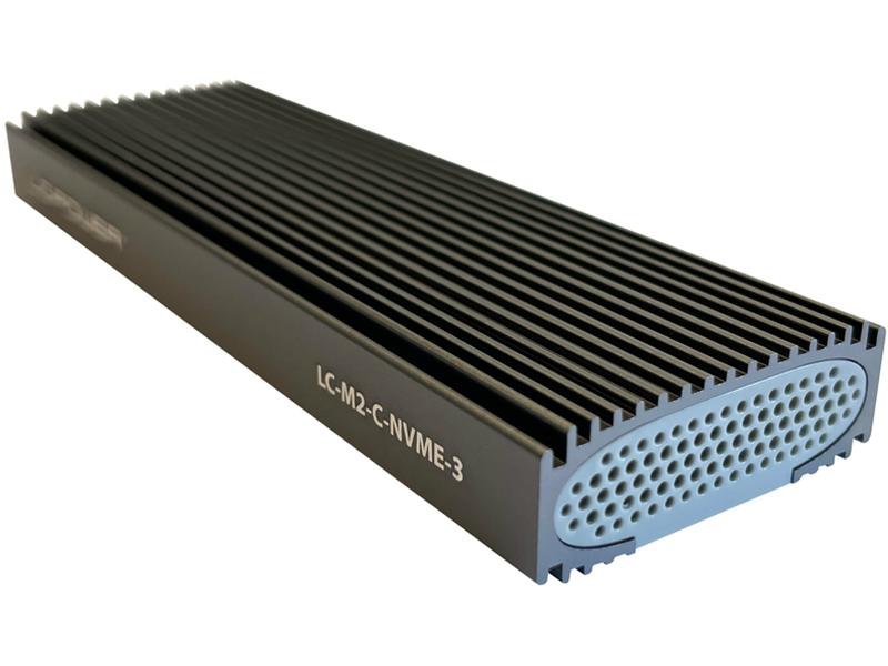 LC-Power Externes Gehäuse LC-M2-C-NVME-3 M.2 Aluminiumgehäuse für eine NVMe-M.2-SSD