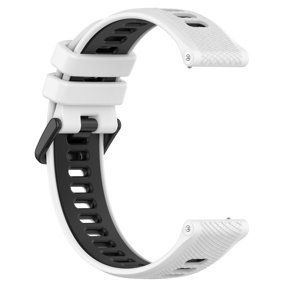 Garmin Venu 2S Silikon Sport Armband Dual Color (Gelenkumfang: 160 - 210mm) - Weiss / Schwarz