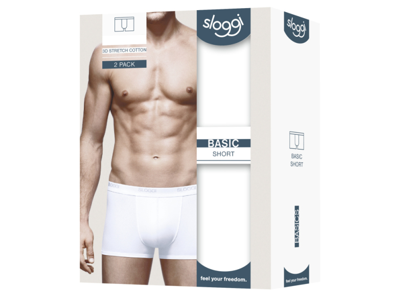 Sloggi Men Basic Short 2 Pack Wit 8 1 stuk