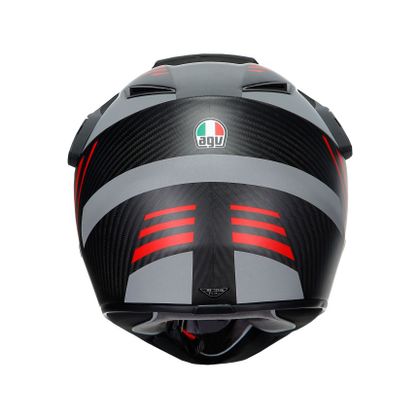 Casque AGV AX9 - REFRACTIVE ADV - Carbone / Rouge