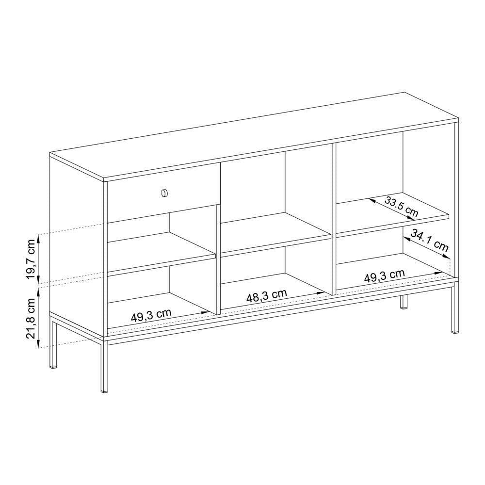 NADUVI Collection Dressoir Monique 3 deurs 3 lades