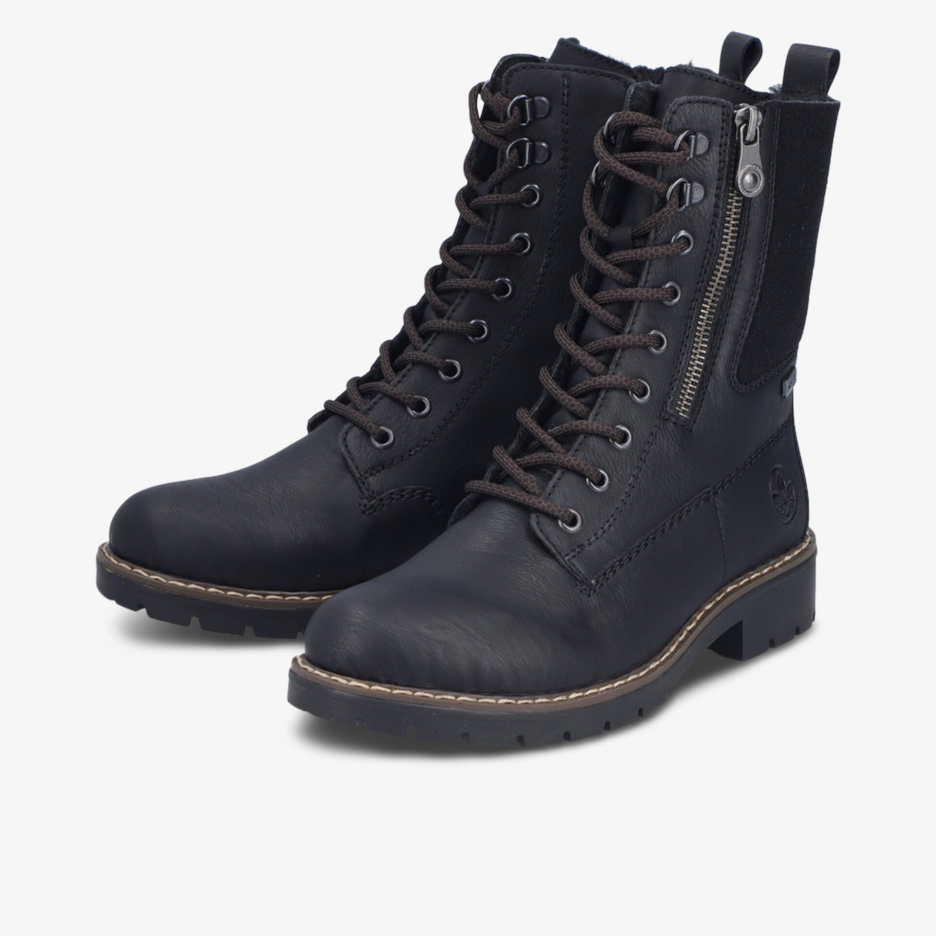 rieker Damen Schnürstiefeletten schwarz