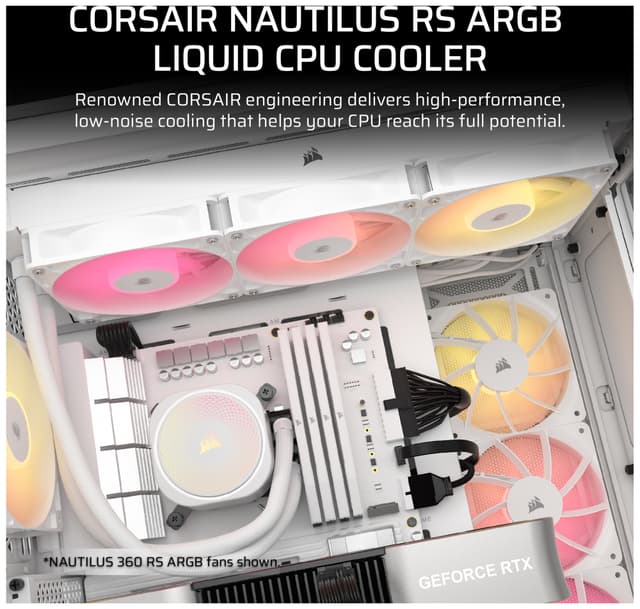 Corsair Nautilus 240mm RS ARGB CPU-vandkøler (hvid)