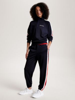 Moletom Sport Global Stripe com Meio Zíper