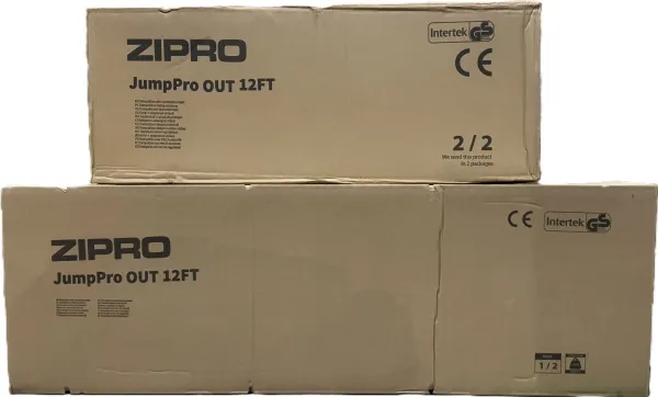 Zipro Trampolin med eksternt net 12FT 374cm   skopose