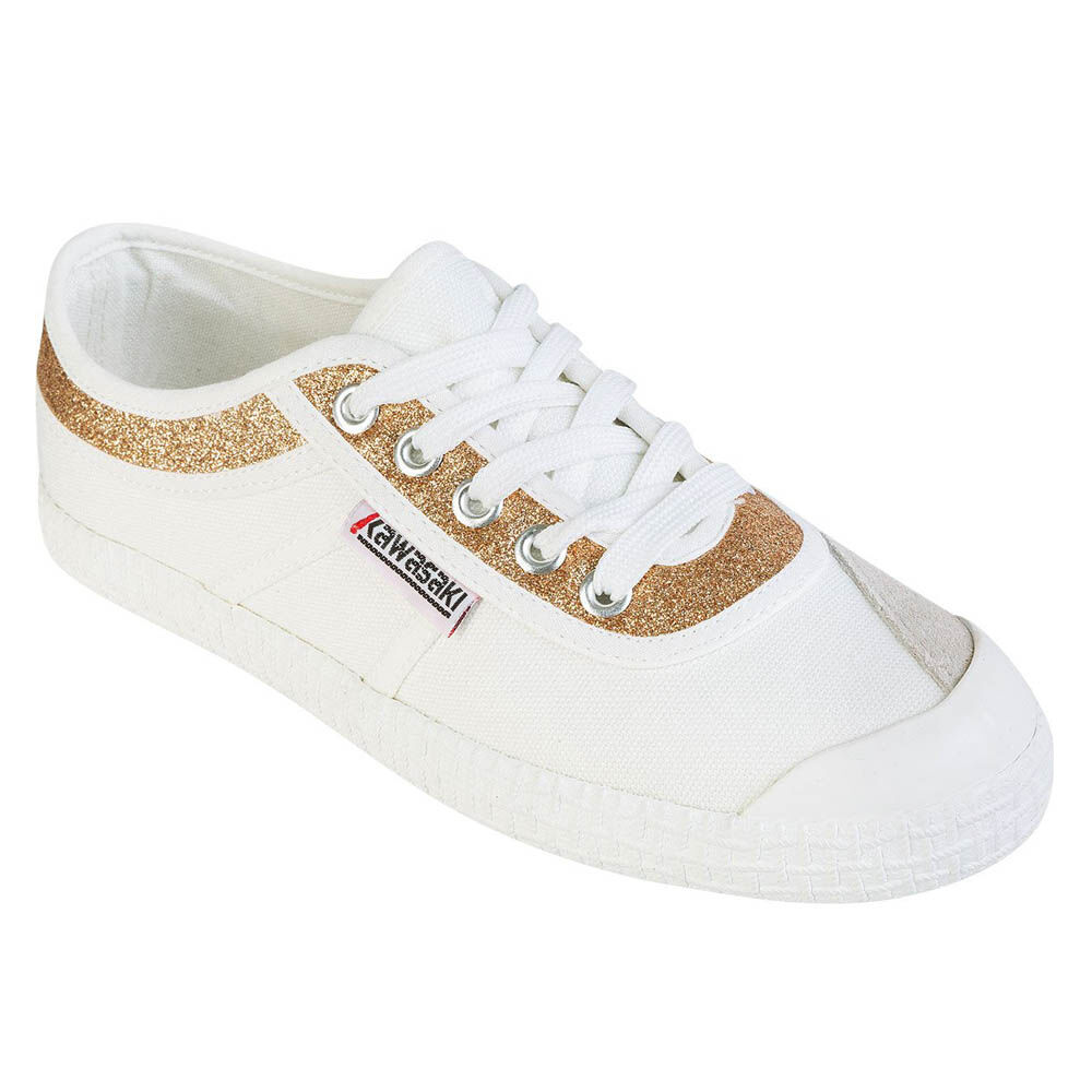 Sapatos de lona com glitter da Kawasaki