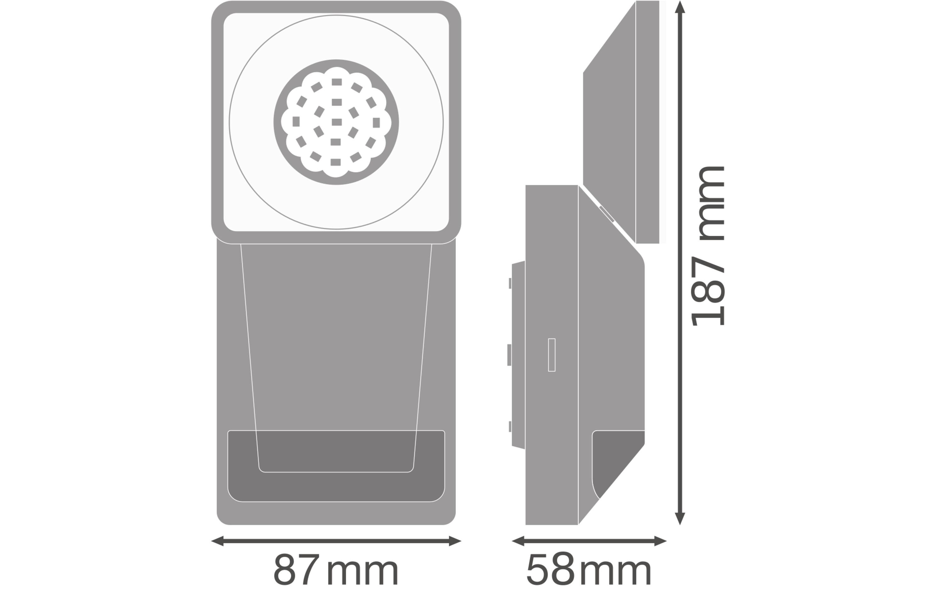 Strahler Endura Pro Spot Sensor, 8W, GrauAussenwand-Sensorstrahler
