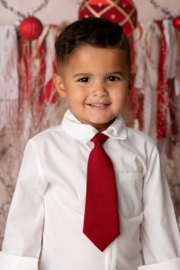 Little boys blouse - wit (exclusief stropdas)