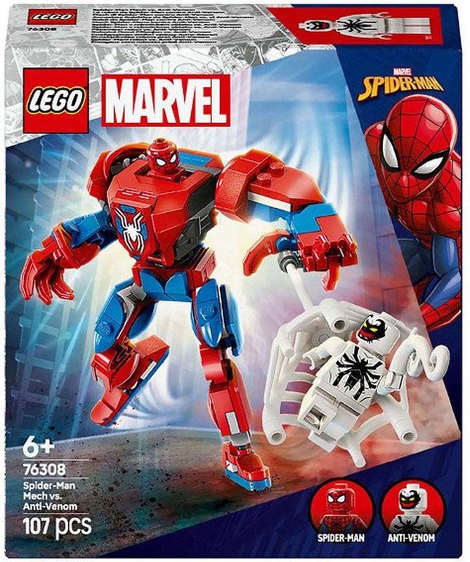 LEGO - Marvel Spider-Man Mecha vs. Anti-Venom - Bouwbaar Speelgoed - 2 Minifiguren