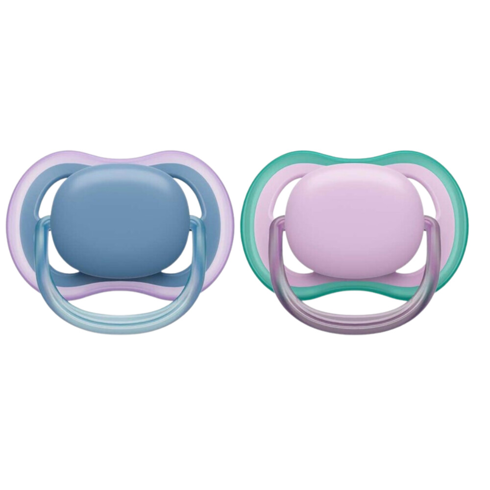 Philips Avent Ultra Air Fopspeen 6-18 mnd Paars Blauw2 stuks