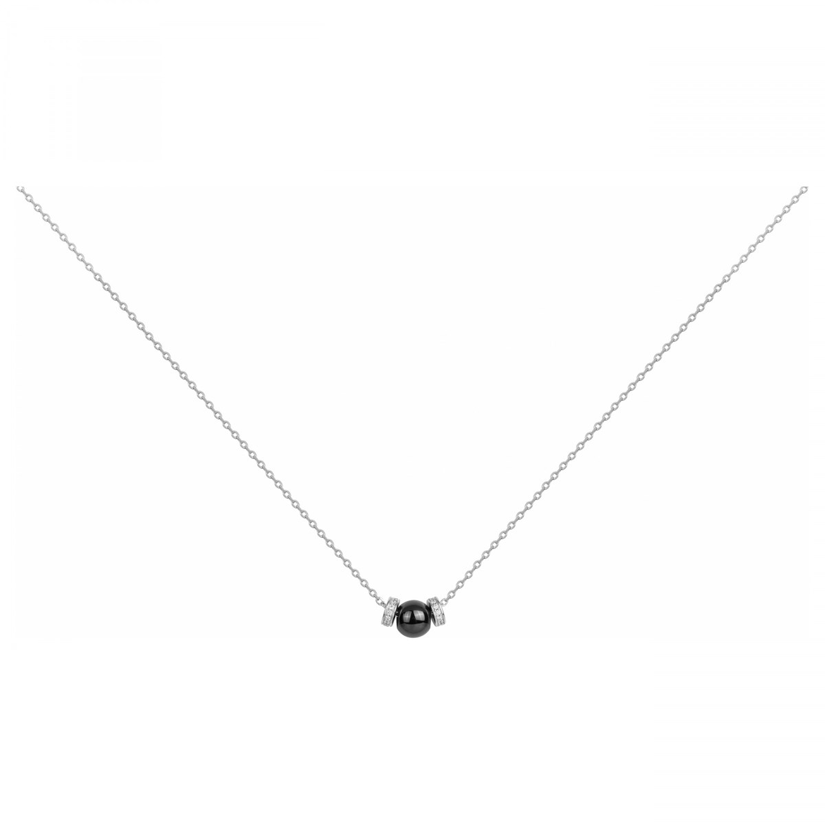 Collier en Argent avec oxyde de zirconium blanc