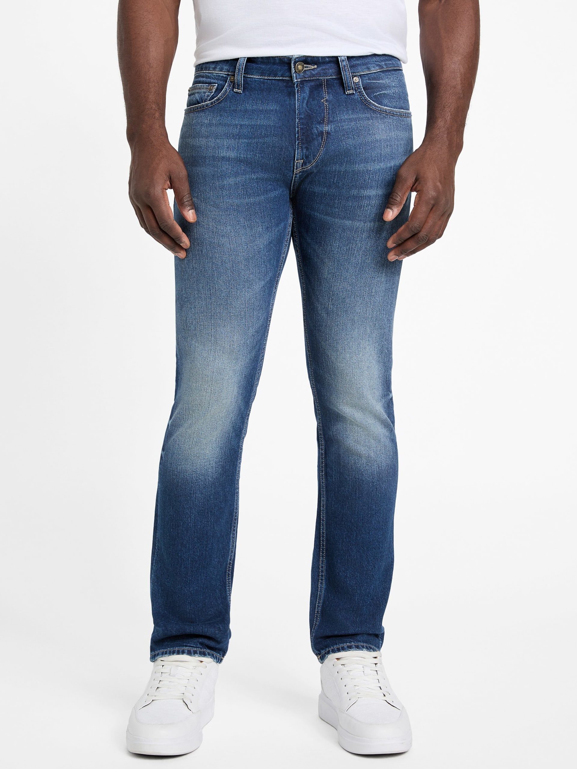 Calça jeans Eco Mateo de cintura média e corte regular