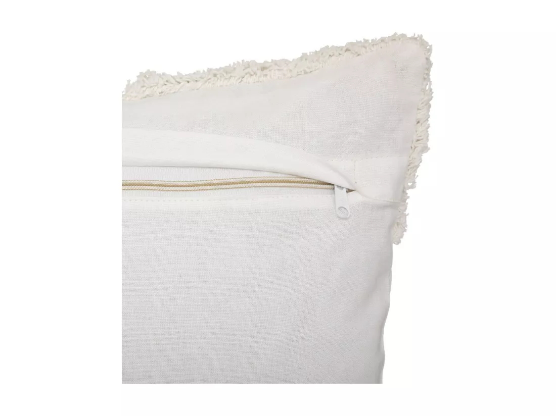 Housse de Coussin Ivoire motifs tuftés 40 x 40 cm
