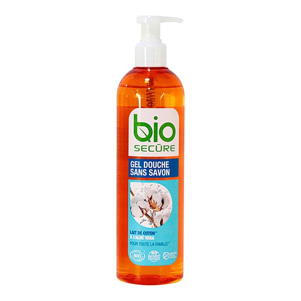 Gel douche sans savon bio 400ml lait de coton