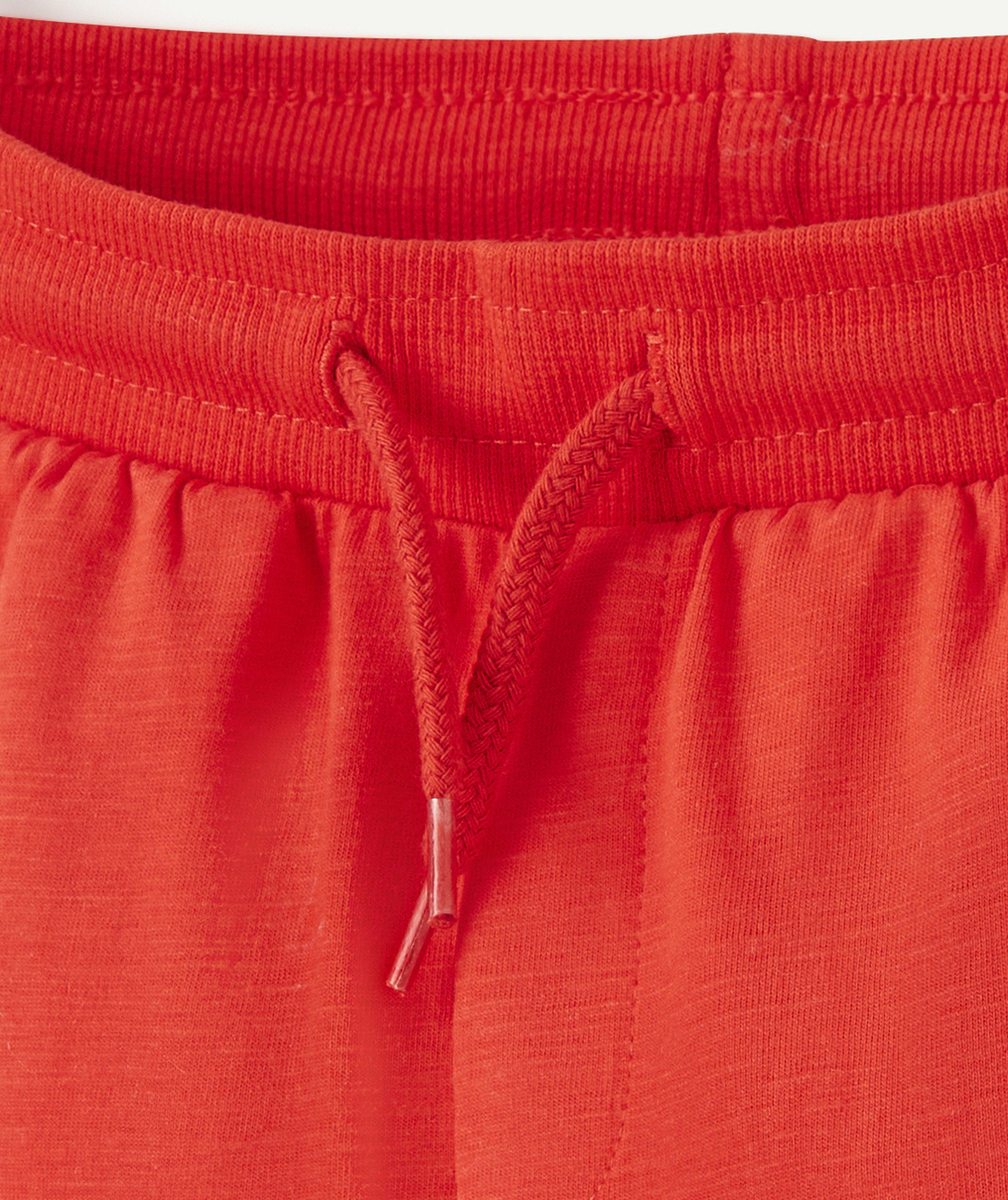 BERMUDA EN COTON ROUGE GARÇON