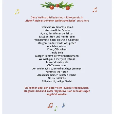 Ravensburger tiptoi® Meine schönsten Weihnachtslieder