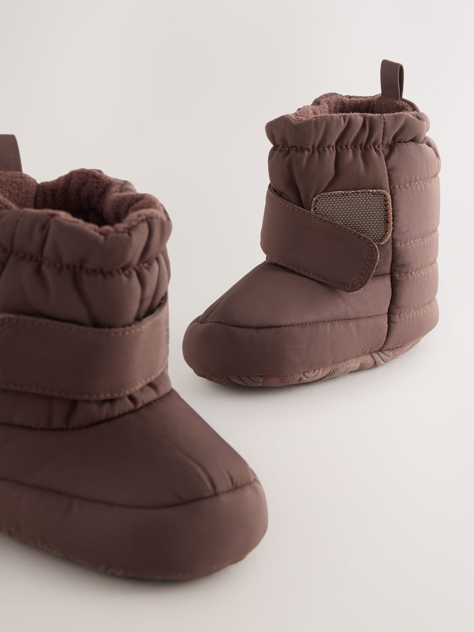 Chocoladebruin - Baby-sneeuwlaarzen met klittenbandsluiting (0-2mnd)