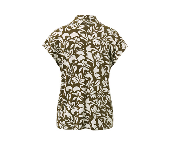 Bedrucktes Blusenshirt mit V-Ausschnitt
