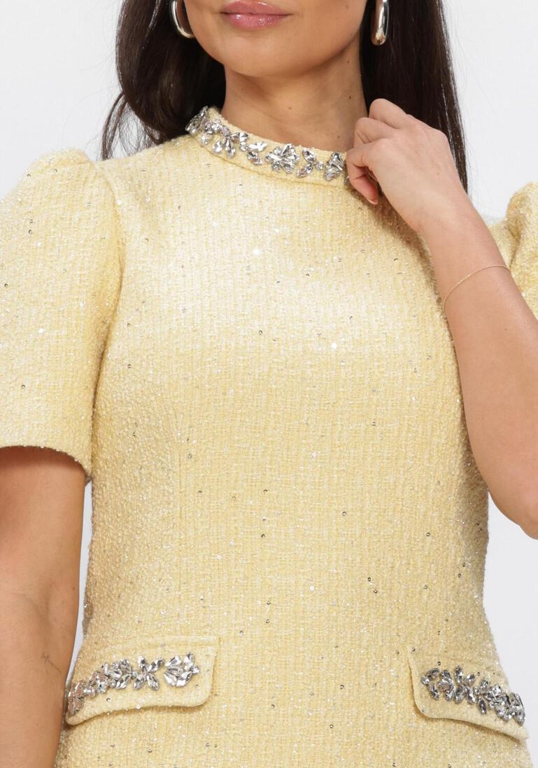 gele lina locchi mini jurk ll-agnese